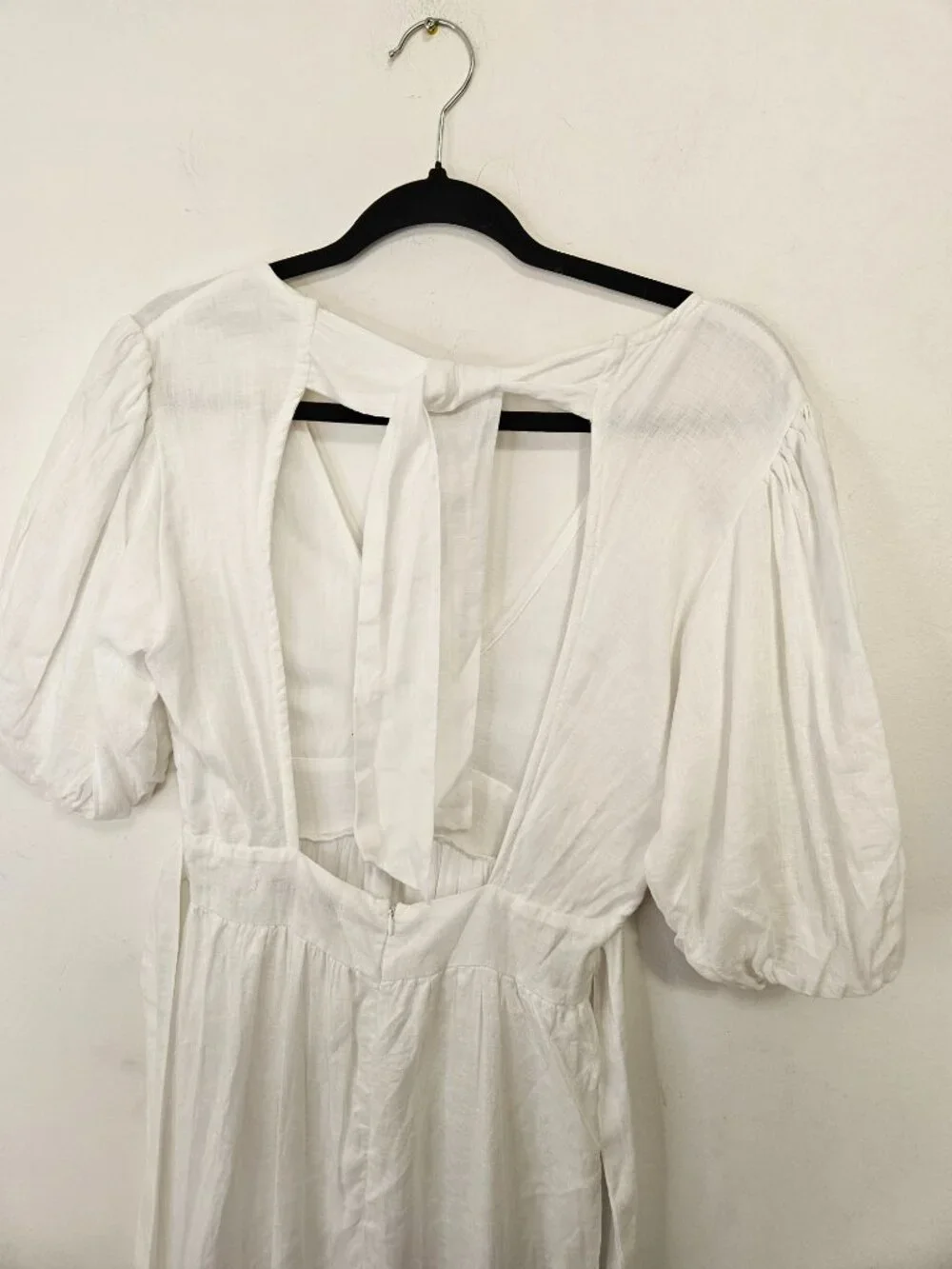 Faithfull the Brand Romilla Linen Midi Dress 4 White Cottagecore Garden Coastal